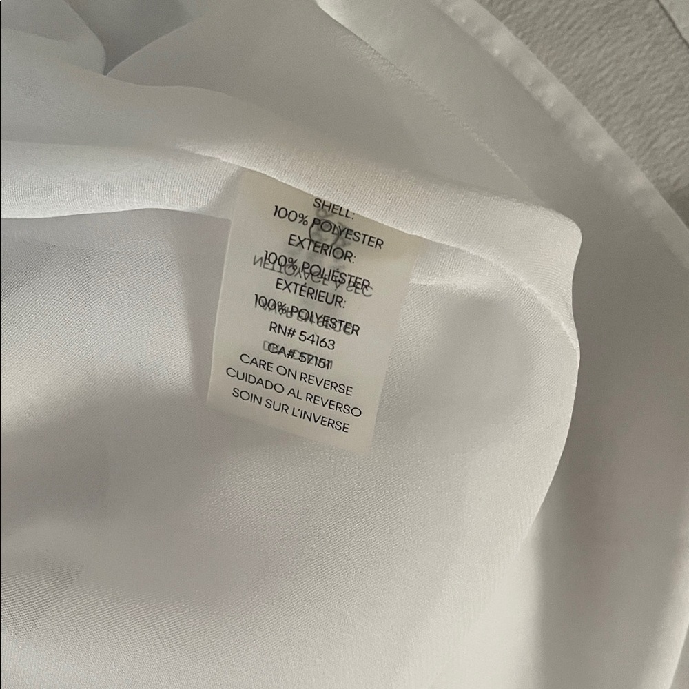 Calvin Klein Flowy Lined White Spaghetti Strap Camisole top - Picture 4 of 5